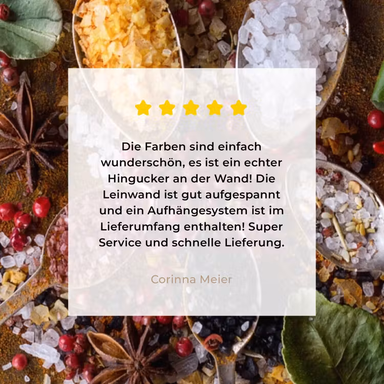 Specerijen - Kruiden - Lepels - Zout - Bruin - Keuken canvas 2cm klein -Xsfeer7_DE