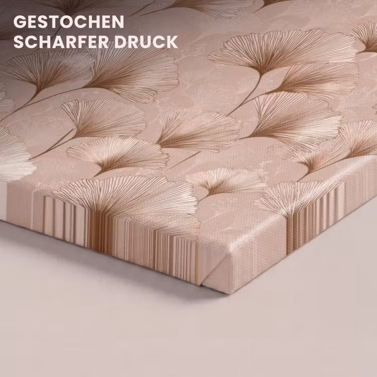 Ginkgo - Patroon - Roze canvas 2cm klein 34 -closeup_print_DE