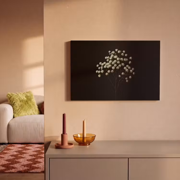 Gipskruid - Bloemetjes - Wit - Minimalistisch canvas 2cm klein -sfeer1