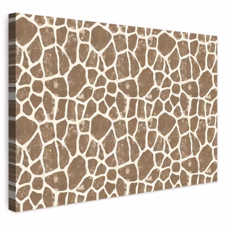 Giraf - Klassiek - Bruin canvas 2cm klein 34 -3d