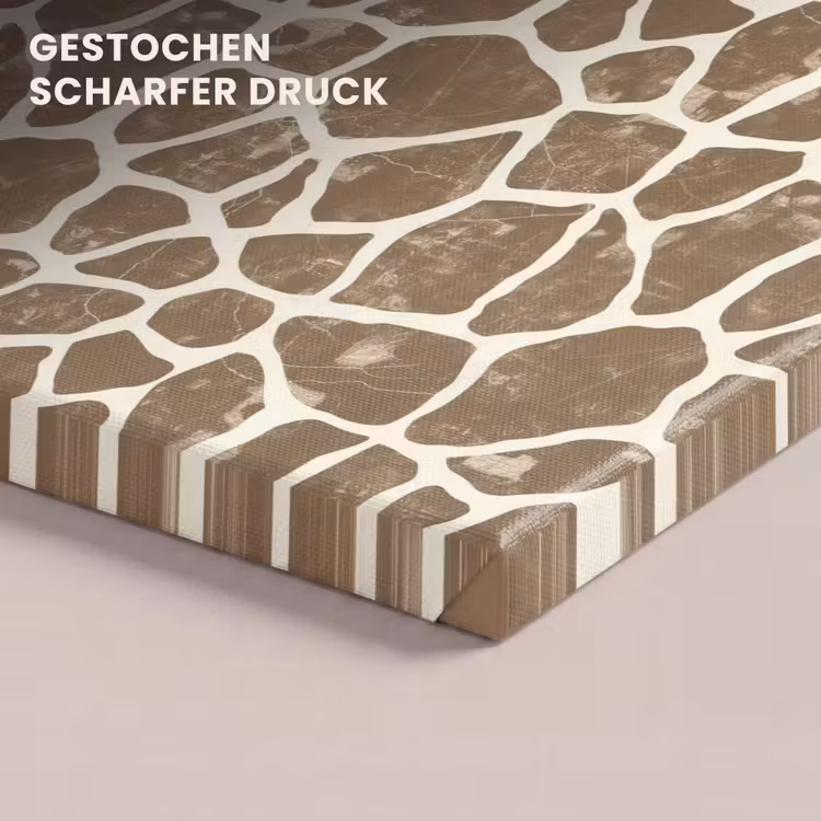 Giraf - Klassiek - Bruin canvas 2cm klein 34 -closeup_print_DE