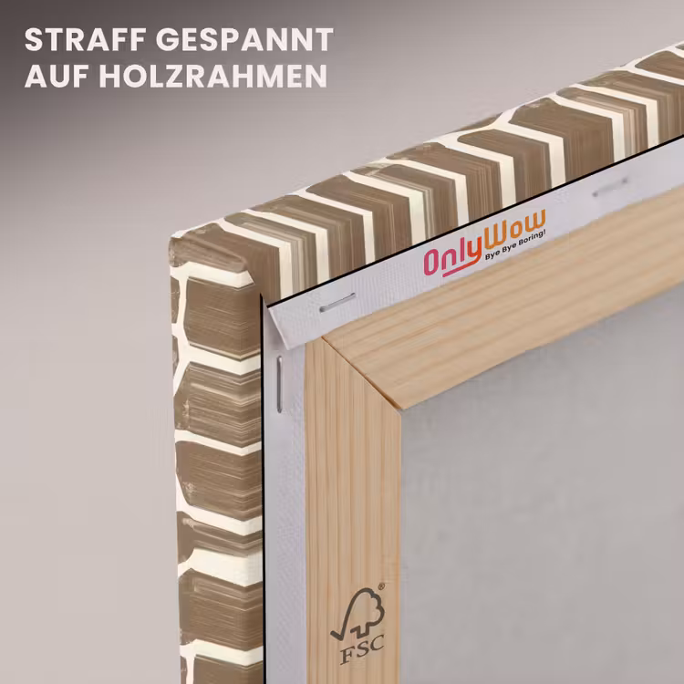 Giraf - Klassiek - Bruin canvas 2cm klein 34 -uniquesellingpoint_afwerking-onlywow_DE