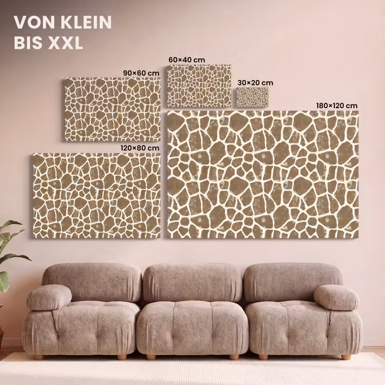 Giraf - Klassiek - Bruin canvas 2cm klein 34 -Xsfeer8_DE