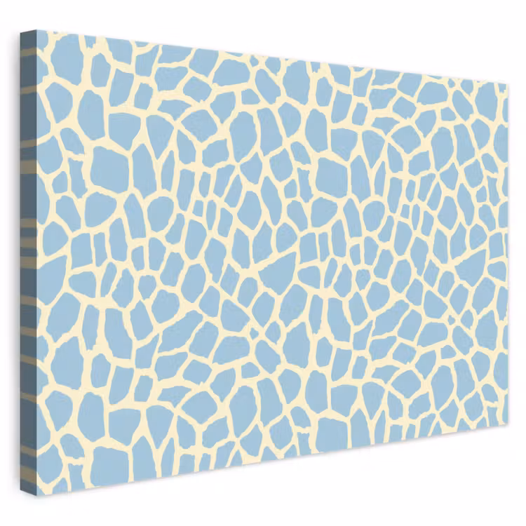 Giraf - Modern - Blauw canvas 2cm klein 34 -3d
