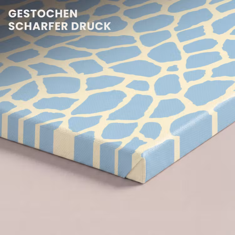Giraf - Modern - Blauw canvas 2cm klein 34 -closeup_print_DE