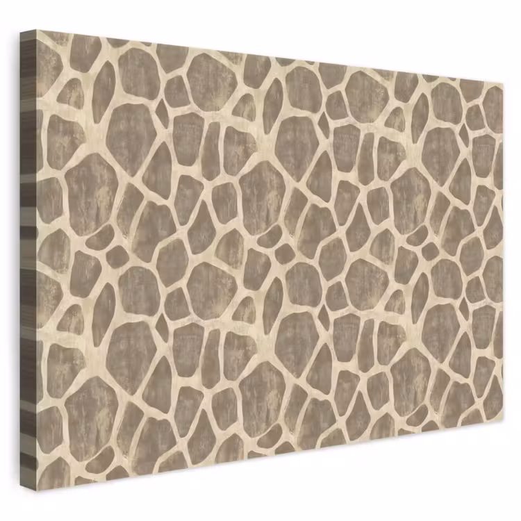 Giraf - Patroon - Beige - Bruin canvas 2cm klein 34 -3d