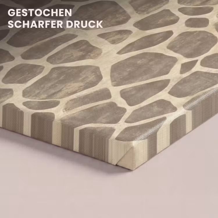 Giraf - Patroon - Beige - Bruin canvas 2cm klein 34 -closeup_print_DE
