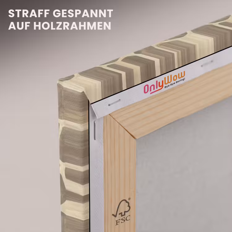Giraf - Patroon - Beige - Bruin canvas 2cm klein 34 -uniquesellingpoint_afwerking-onlywow_DE