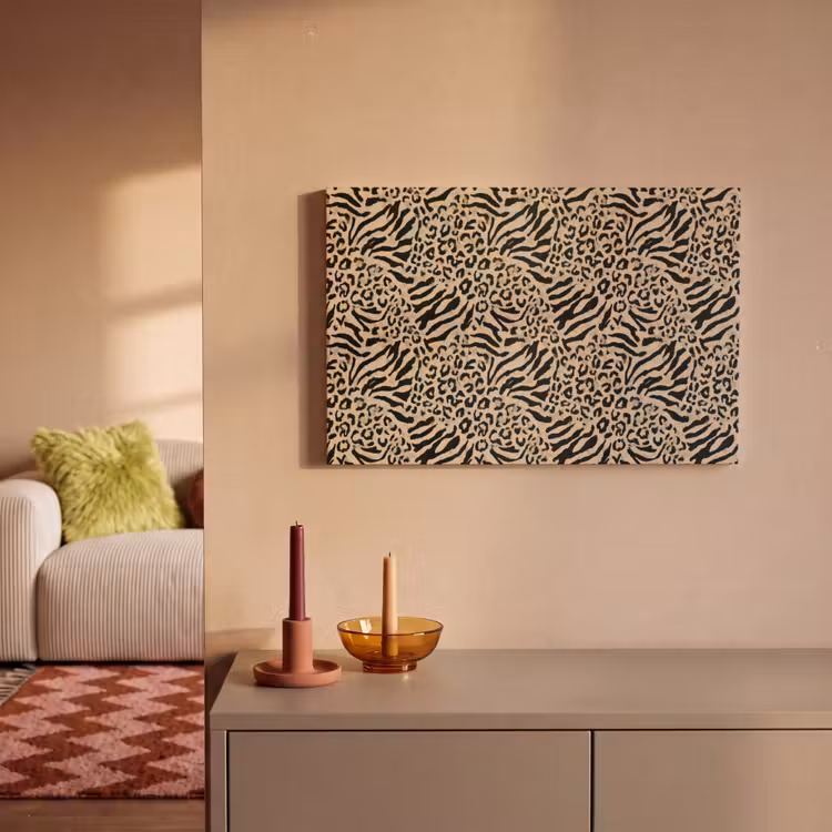 Giraf - Zebra - Motief - Bruin canvas 2cm klein 34 -sfeer1