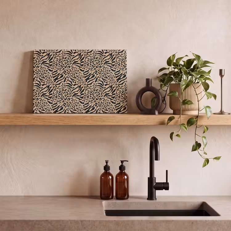 Giraf - Zebra - Motief - Bruin canvas 2cm klein 34 -sfeer3