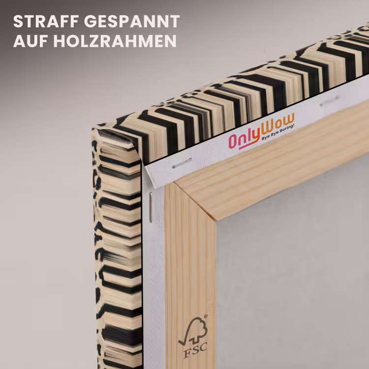 Giraf - Zebra - Motief - Bruin canvas 2cm klein 34 -uniquesellingpoint_afwerking-onlywow_DE