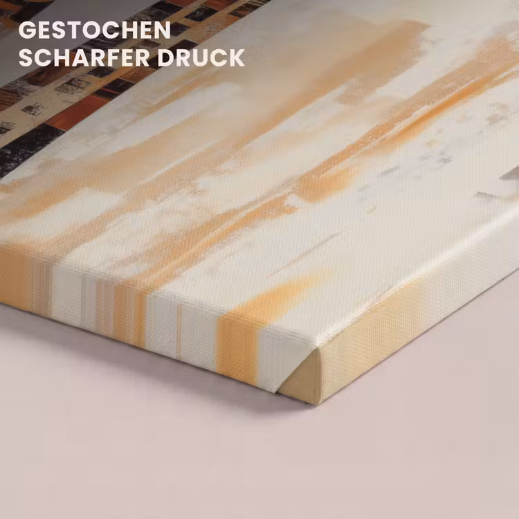 Giraffen - Cartoon - Crème canvas 2cm klein -closeup_print_DE