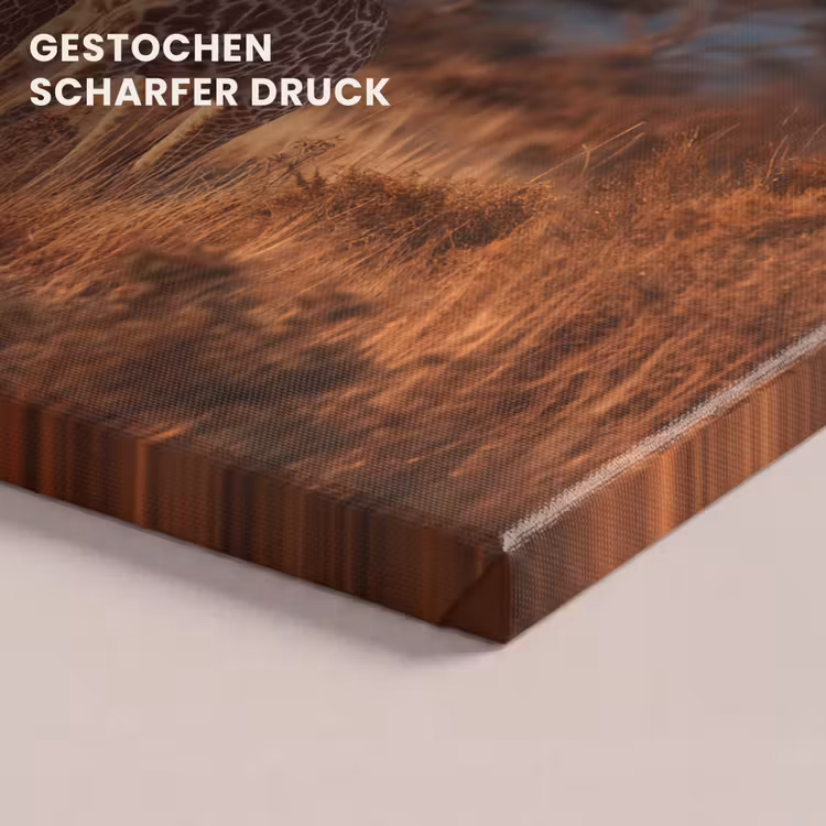 Giraffen - Hoog gras - Acaciabomen canvas 2cm klein -closeup_print_DE