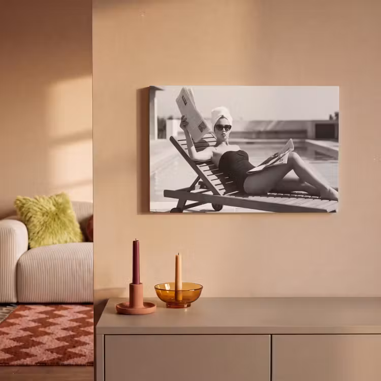 Glamour - Modern - Zwart - Wit canvas 2cm klein -sfeer1