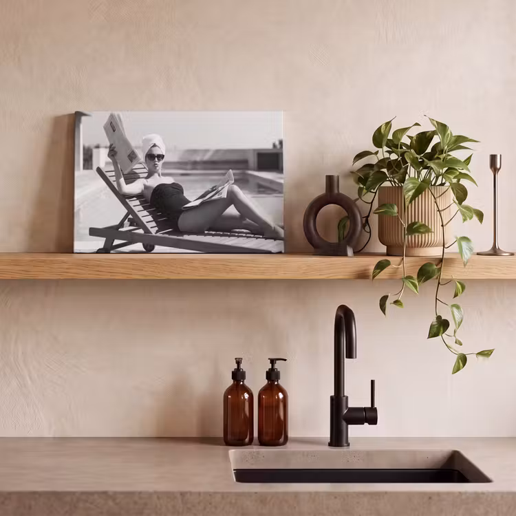Glamour - Modern - Zwart - Wit canvas 2cm klein -sfeer6