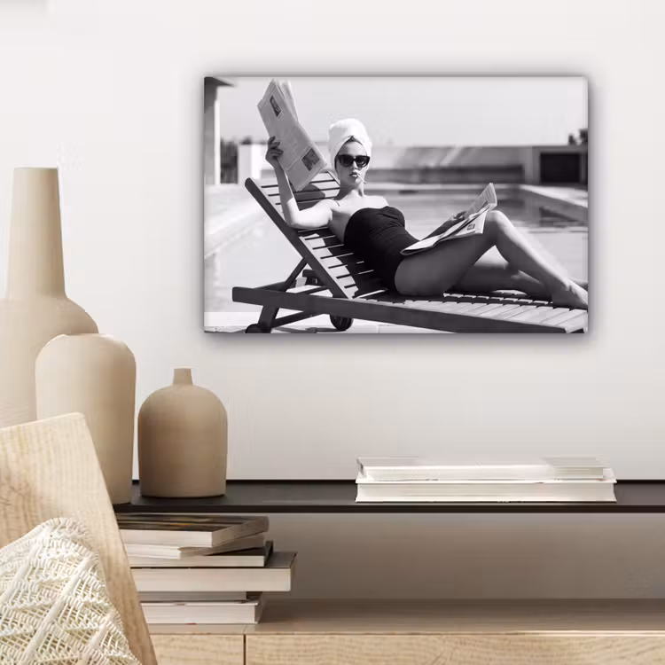 Glamour - Modern - Zwart - Wit canvas 2cm klein -closeup_print_DE