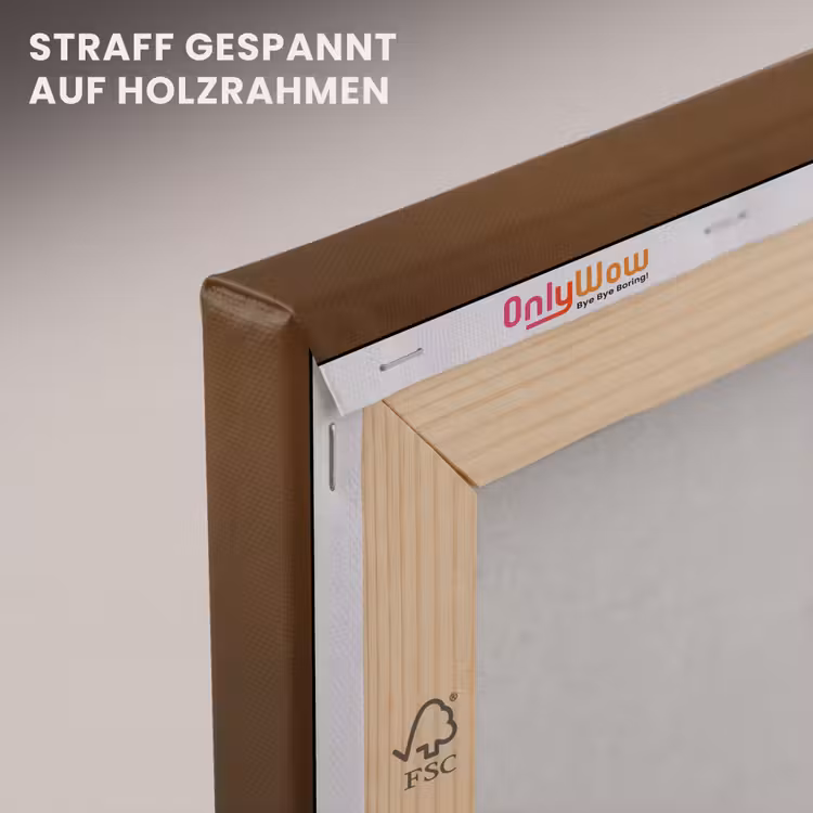 Glas - Ijskoffie - Schaduw - Bruin canvas 2cm klein -uniquesellingpoint_afwerking-onlywow_DE