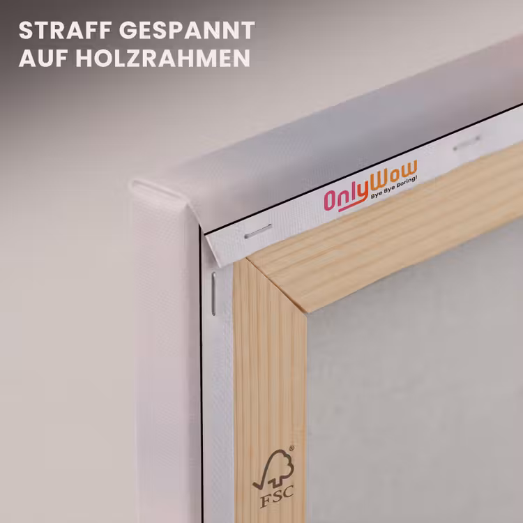 Glazen - Bloem - Roze canvas 2cm klein -uniquesellingpoint_afwerking-onlywow_DE