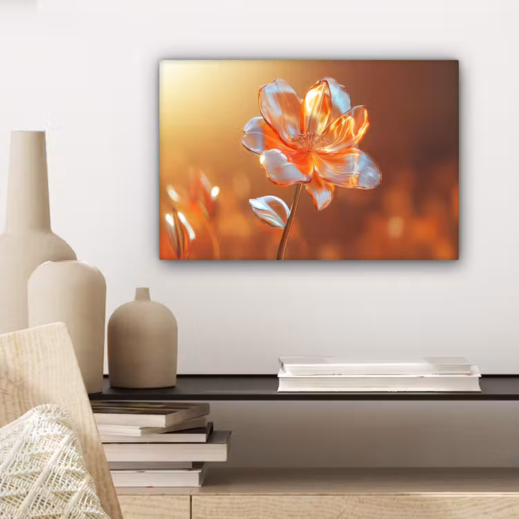Glazen - Bloem - Zonlicht canvas 2cm klein -closeup_print_DE