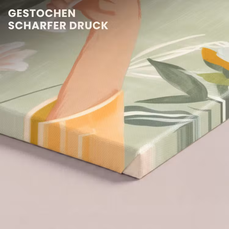 Glazen - Proosten - Bladeren - Groen canvas 2cm klein -closeup_print_DE
