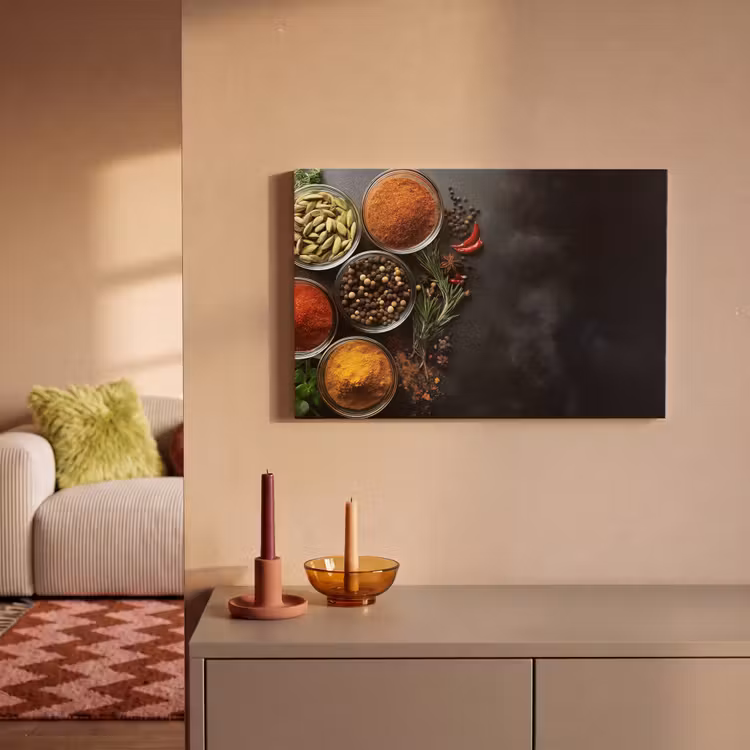 Glazen - Bakjes - Blaadjes - Kruiden canvas 2cm klein -sfeer1
