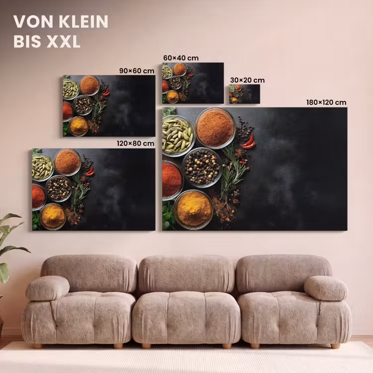 Glazen - Bakjes - Blaadjes - Kruiden canvas 2cm klein -Xsfeer8_DE