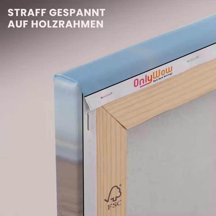 Glazenfles - Post - Zee - Zand canvas 2cm klein -uniquesellingpoint_afwerking-onlywow_DE