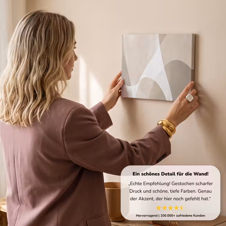 Vloeiende vlakken - Harmonieus - Golvend canvas 2cm klein -sfeer3