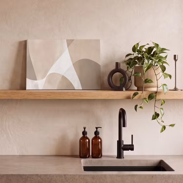 Vloeiende vlakken - Harmonieus - Golvend canvas 2cm klein -sfeer6
