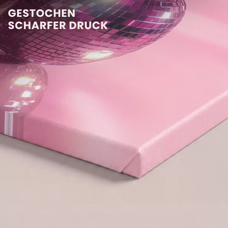 Glitter - Discobol - Roze - Kersen canvas 2cm klein -uniquesellingpoint_afwerking-onlywow_DE