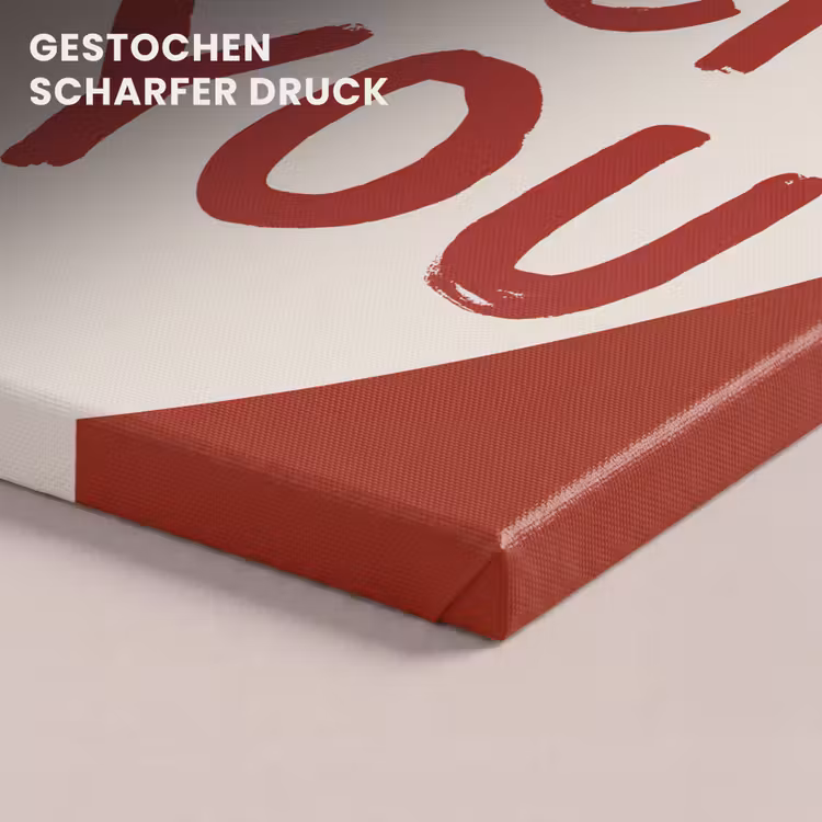Lucky - Hart - Rood canvas 2cm klein -closeup_print_DE