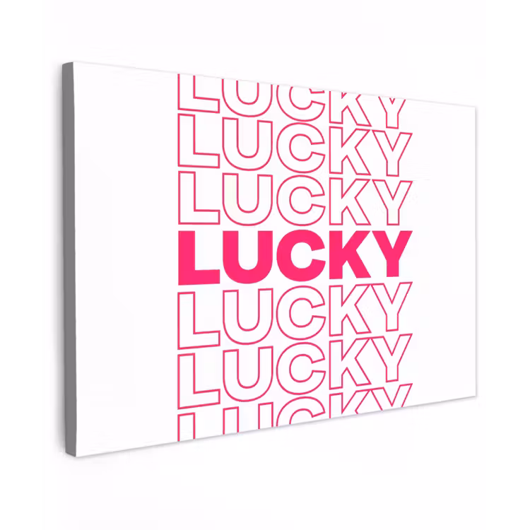 Lucky - Roze - Patroon canvas 2cm klein -z3d