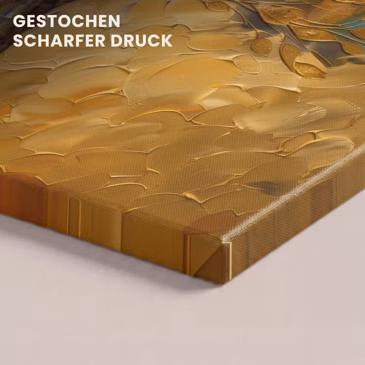 Goud - Boom - Abstract - Modern canvas 2cm klein -closeup_print_DE