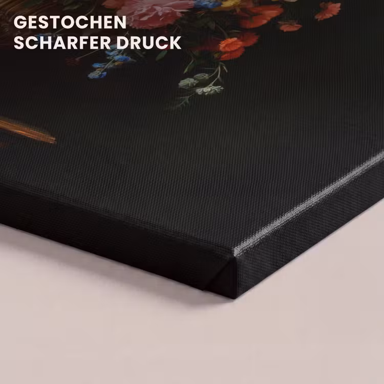 Goud - Bloemen - Kleuren - Vaas canvas 2cm klein -uniquesellingpoint_afwerking-onlywow_DE