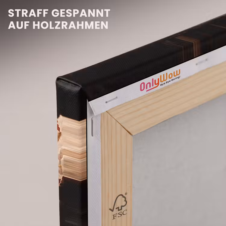 Goud - Lippen - Kunst canvas 2cm klein -uniquesellingpoint_afwerking-onlywow_DE