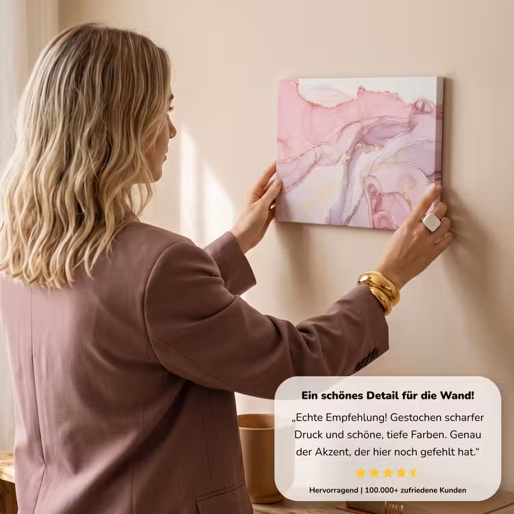 Goud - Marmer - Roze canvas 2cm klein -sfeer3