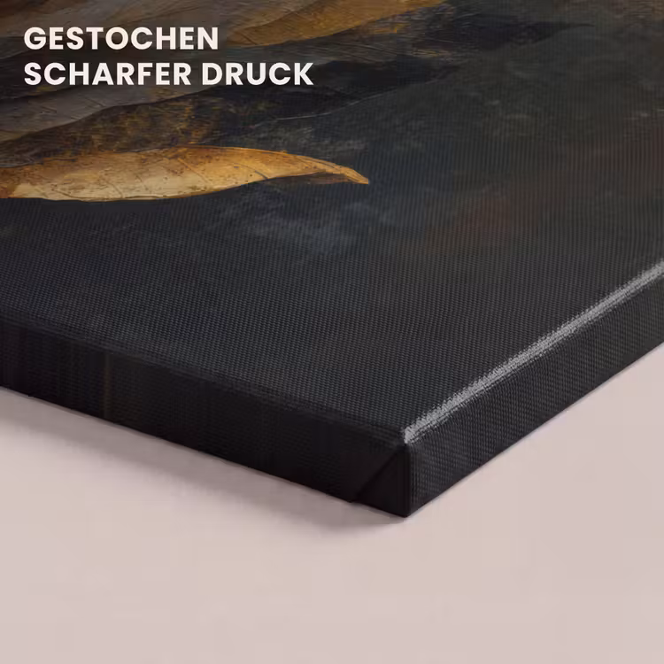 Gouden Bladcompositie – Botanische Luxe canvas 2cm klein -closeup_print_DE