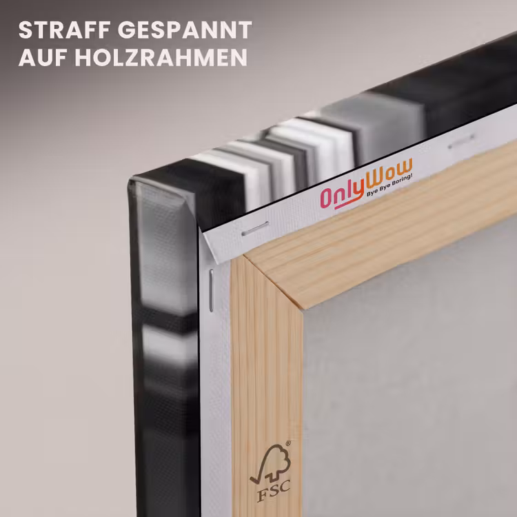 Golden Retriever - Hond - Vrolijk - Bord spaghetti - Zwart - wit canvas 2cm klein -uniquesellingpoint_afwerking-onlywow_DE