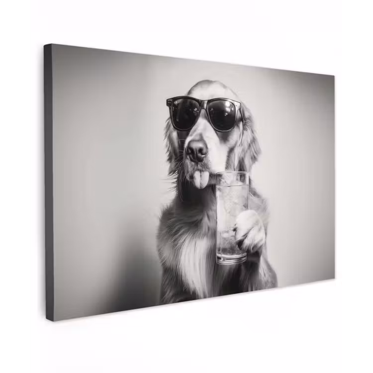 Golden retriever - Hond - Zonnebril - Gkas canvas 2cm klein -z3d