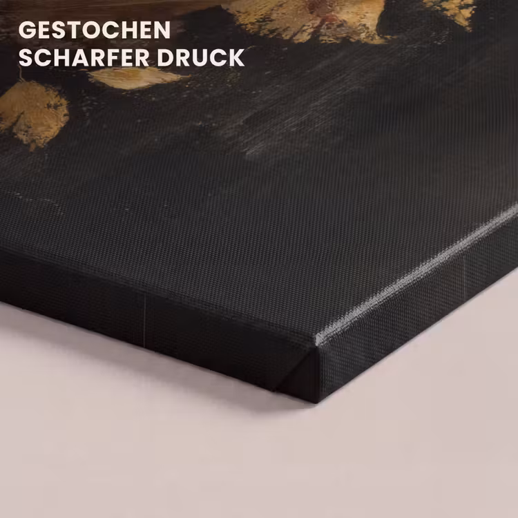 Gouden Bladeren op Donkere Achtergrond canvas 2cm klein -uniquesellingpoint_afwerking-onlywow_DE