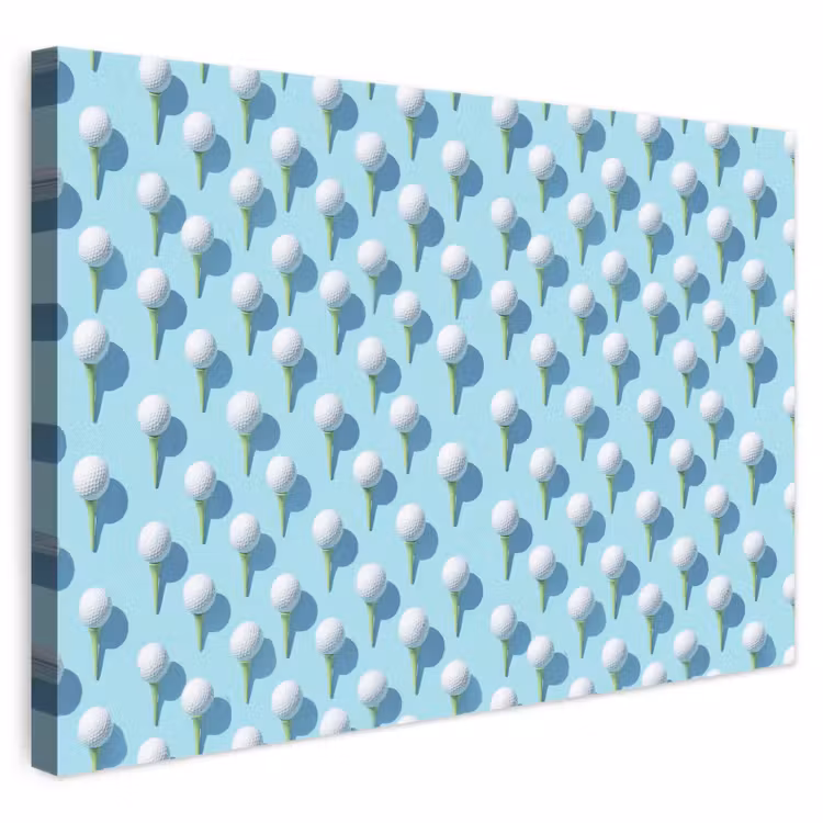 Golf - Ballen - Blauw canvas 2cm klein 34 -3d