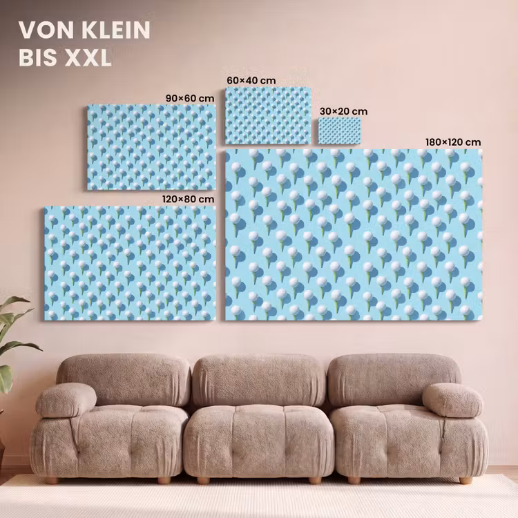 Golf - Ballen - Blauw canvas 2cm klein 34 -Xsfeer8_DE