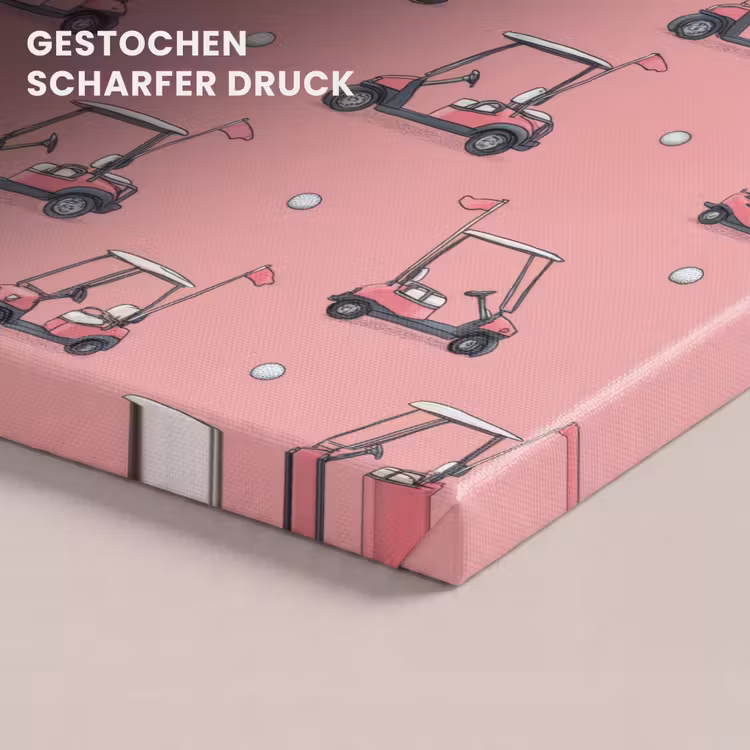 Golfkar - Retro - Roze canvas 2cm klein 34 -closeup_print_DE