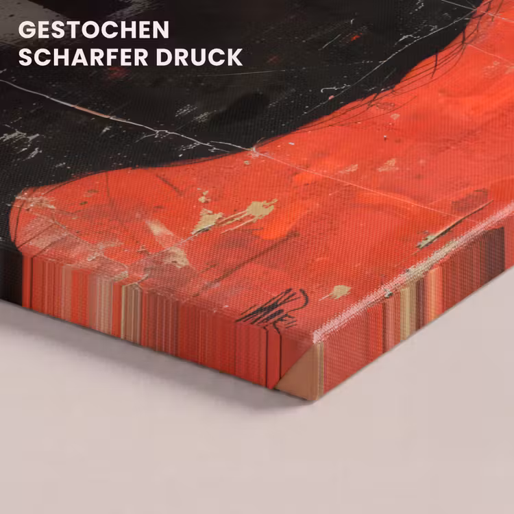 Graffiti - Vrouw - Rood - Street art - Banksy canvas 2cm klein -closeup_print_DE