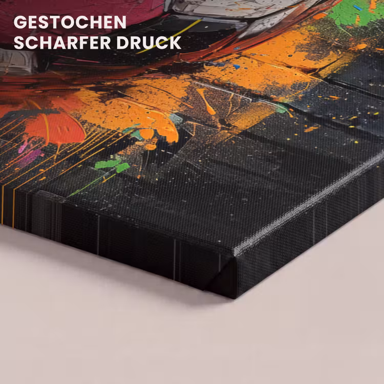 Graffiti - Voetbal - Muur - Street art - Sport canvas 2cm klein -closeup_print_DE