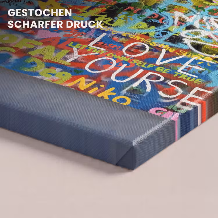 Graffiti - Illusie - Jongen - Street art canvas 2cm klein -closeup_print_DE