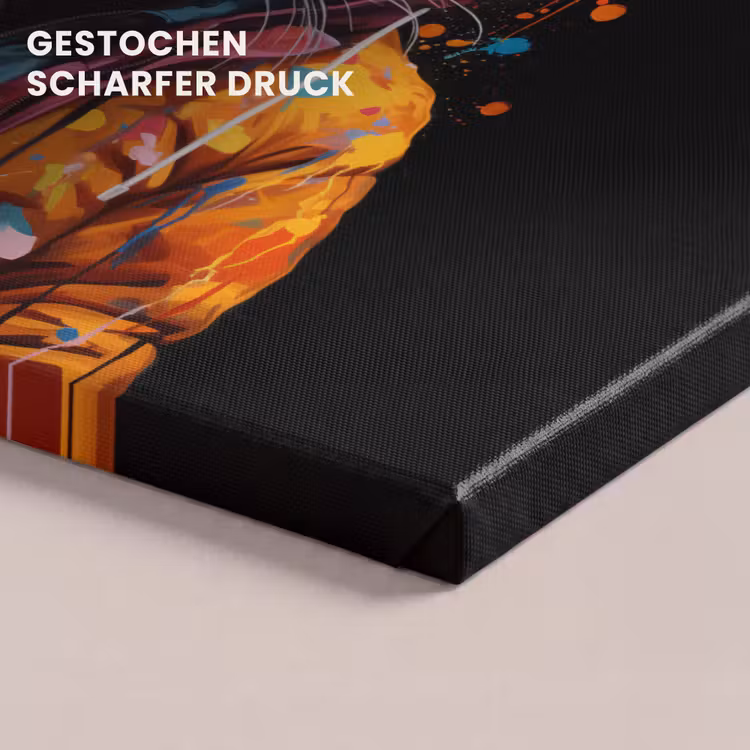Graffiti - Luipaard - Zwart - Jas canvas 2cm klein -closeup_print_DE