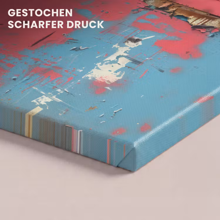 Graffiti - Meisje - Ballon - Banksy - Street art canvas 2cm klein -closeup_print_DE