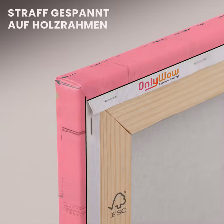 Graffiti - Vintage - Zwart - Street art - Roze - Banksy canvas 2cm klein -uniquesellingpoint_afwerking-onlywow_DE