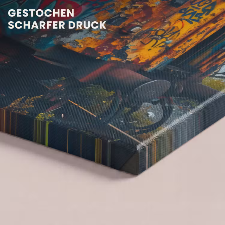 Graffiti - Trein - Street art - Verlaten canvas 2cm klein -uniquesellingpoint_afwerking-onlywow_DE